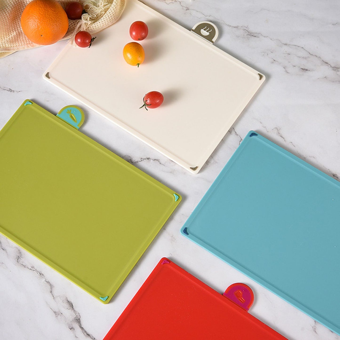 4 Pcs Creative Complementary Food Special Wheat Straw Cutting Board PP Plastic Cutting Board Cutting Board