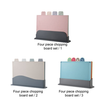 4 Pcs Creative Complementary Food Special Wheat Straw Cutting Board PP Plastic Cutting Board Cutting Board