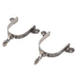 One Pair Boot Spurs Stainless Steel Vintage Leaf Patterned Western Cowboy Spurs for Outdoor