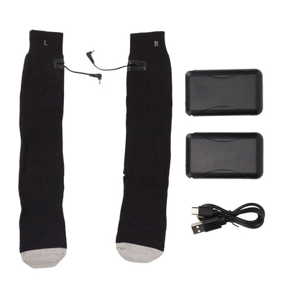 Electric Heated Socks Pure Cotton 3 Modes Adjustment USB Rechargeable Men Women Battery Socks for Winter