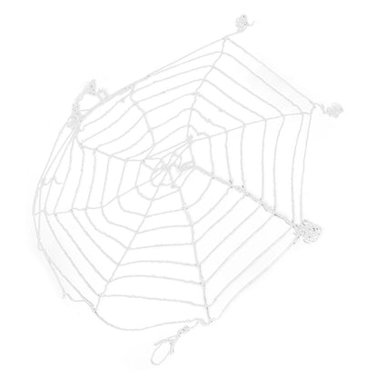 3.6m Spider Web Halloween Decorations White Round Net Spooky Cobwebs for Outdoor Indoor Party Yard