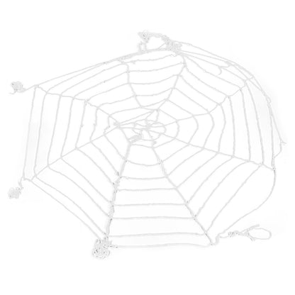 3.6m Spider Web Halloween Decorations White Round Net Spooky Cobwebs for Outdoor Indoor Party Yard