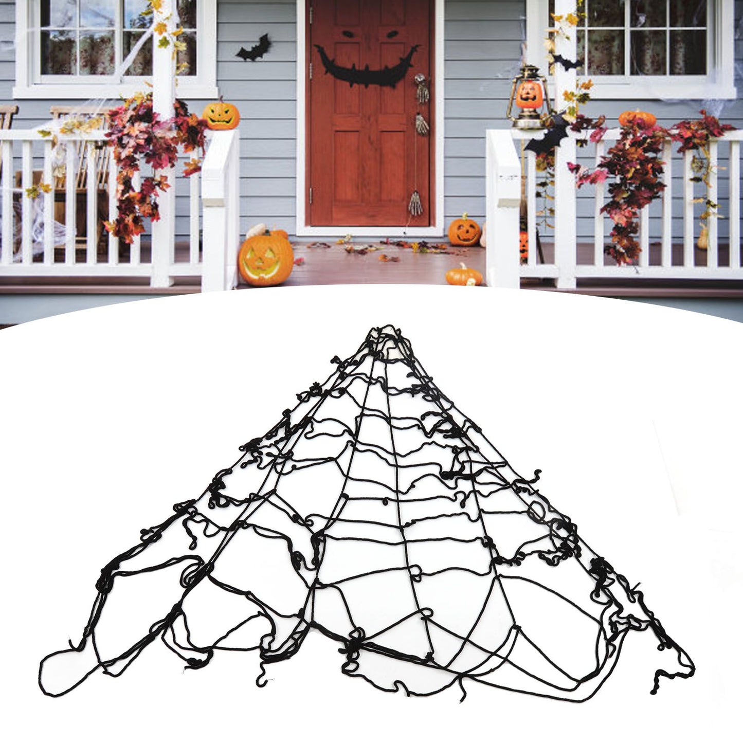 5x5m Spider Web Halloween Decoration Spooky Halloween Party Decorative Cobwebs for Indoor Outdoor Haunted Houses