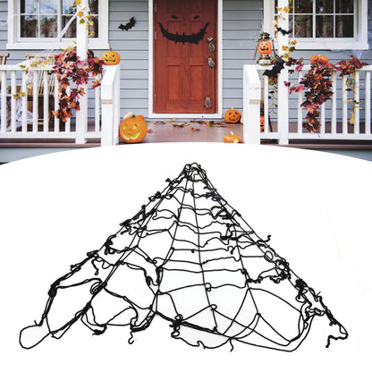 5x5m Spider Web Halloween Decoration Spooky Halloween Party Decorative Cobwebs for Indoor Outdoor Haunted Houses
