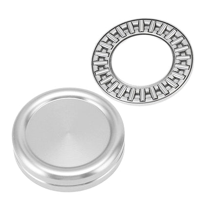 Magnetic Push Slider Mini Push Coin Clickers Aluminum Alloy Rotating Fingertip Stress Relief Toys for 14 Years Above Silver