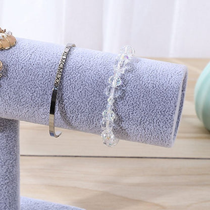Jewelry Display Stand Simple Fashionable Bracelet Scrunchies Holder for Home Jewelry Store Showcase Grey Single Row