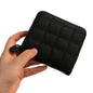 Wallet PU Leather Large Capacity 2 Fold 8 Card Slot Zipper Design for Keys Coins Black