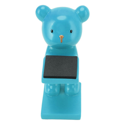 Bear Watch Stand Handcrafted Three Dimensional Modern Style Resin Watch Display Stand for Home Office Blue