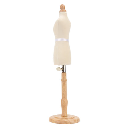 Female Dress Form Professional Beech Wood Durable Sewing Dress Form with Wooden Base for Clothing Dress Display
