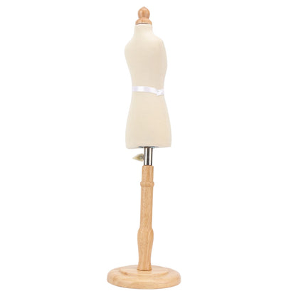Female Dress Form Professional Beech Wood Durable Sewing Dress Form with Wooden Base for Clothing Dress Display