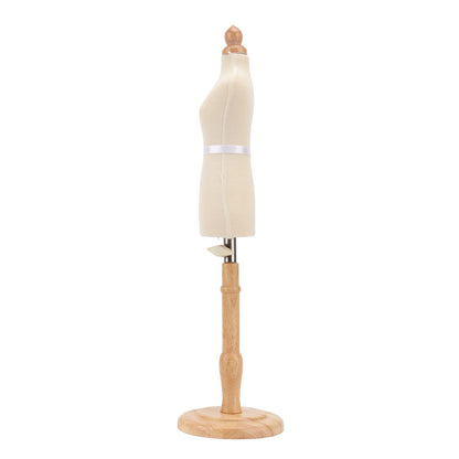 Female Dress Form Professional Beech Wood Durable Sewing Dress Form with Wooden Base for Clothing Dress Display
