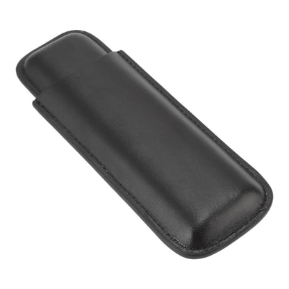 Leather Cigar Case Portable 2 Finger Cigar Holder for Travel Business Trip Boyfriend Gifts Black