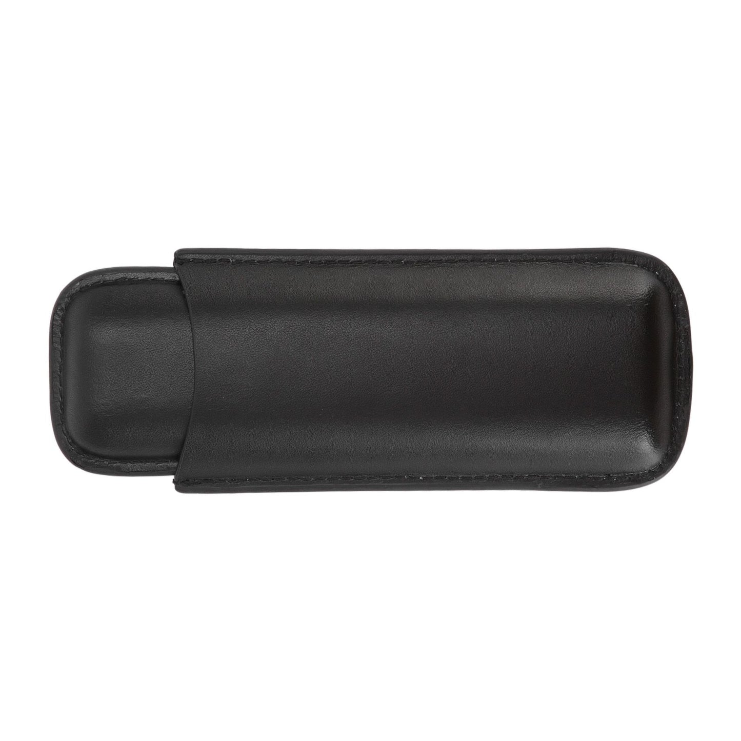 Leather Cigar Case Portable 2 Finger Cigar Holder for Travel Business Trip Boyfriend Gifts Black