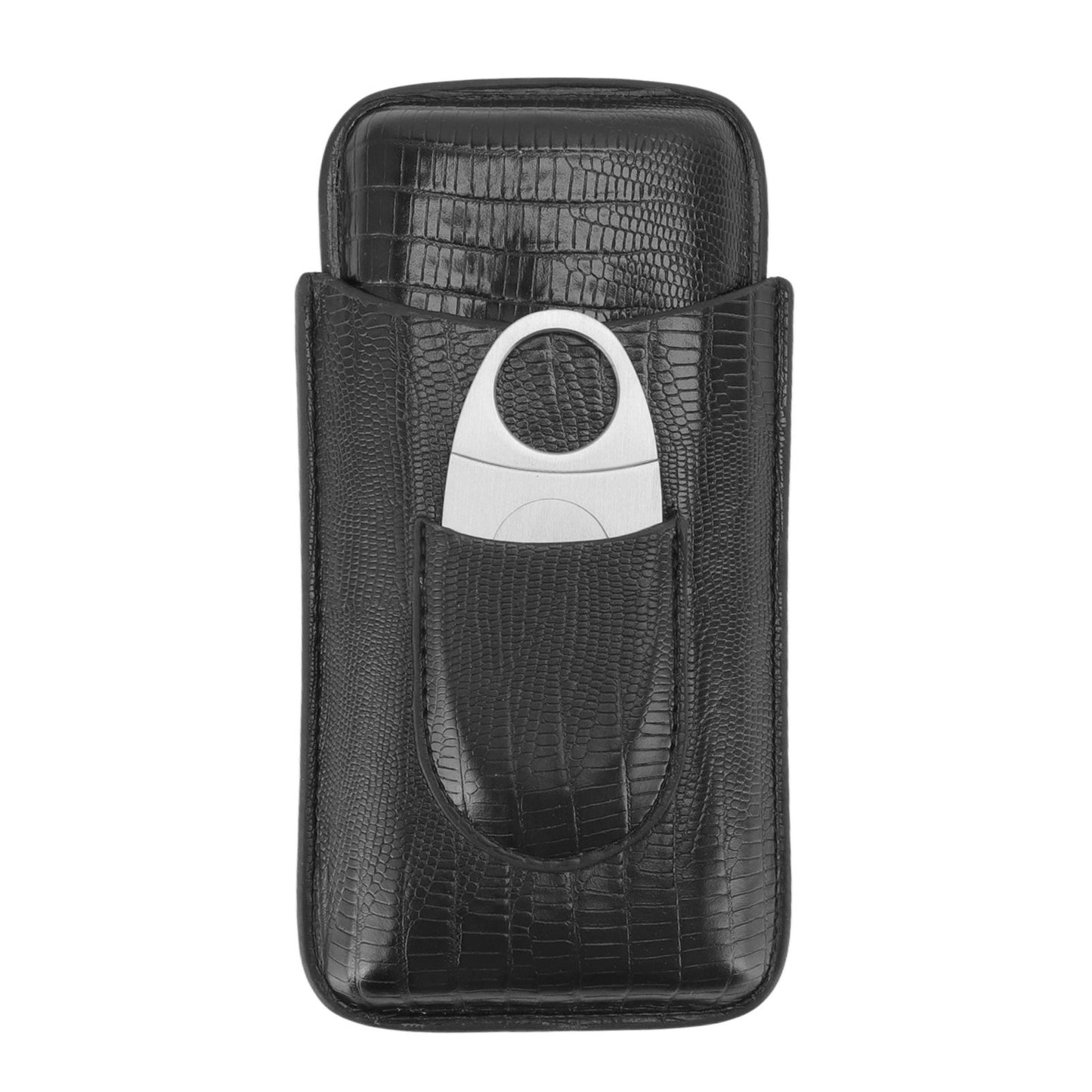 Cigar Leather Case Travel Portable Cigar Holder with Cigar Cutter Accessories Set for Gift Giving