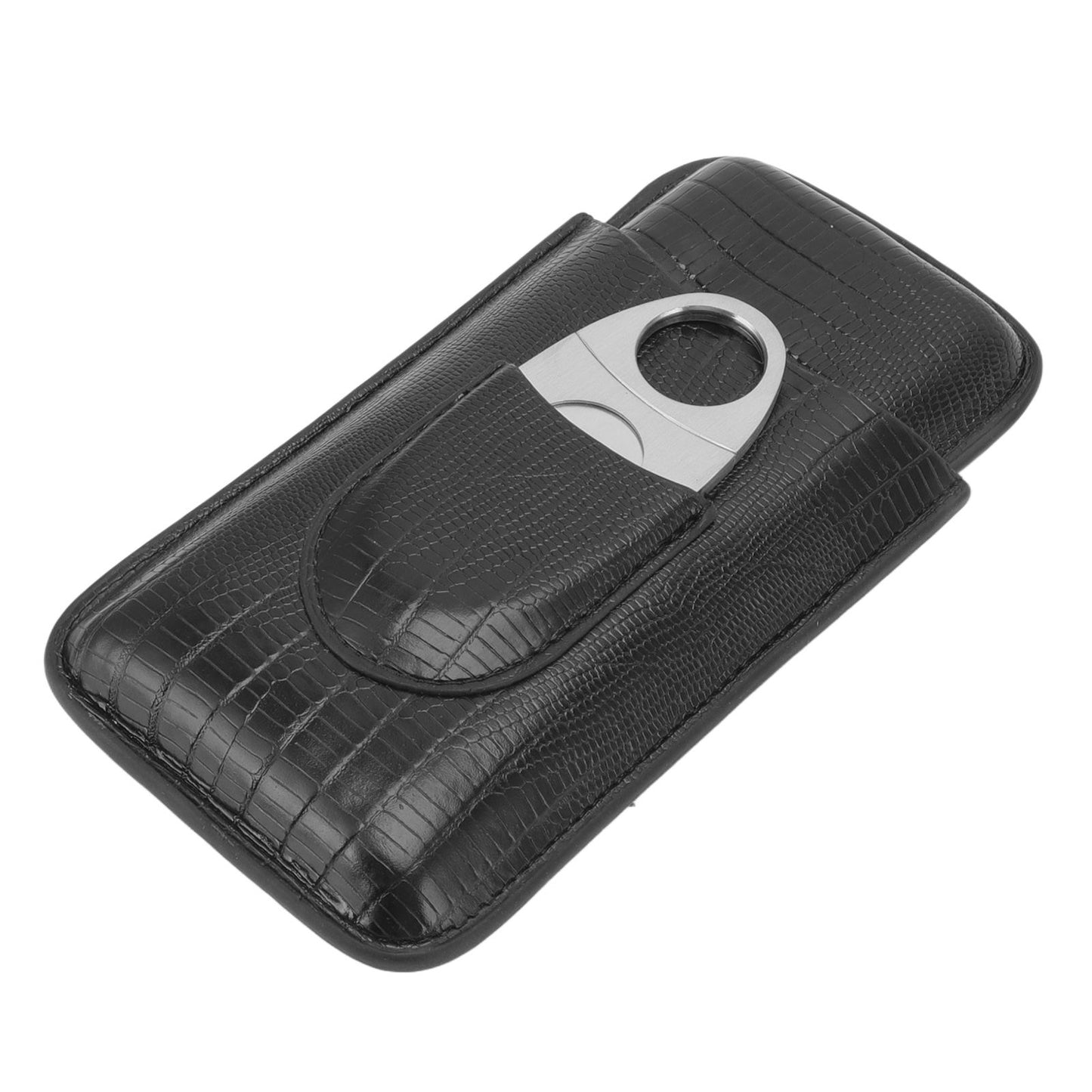 Cigar Leather Case Travel Portable Cigar Holder with Cigar Cutter Accessories Set for Gift Giving
