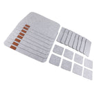 Placemat Cup Mat Set Felt Heat Insulation with Fork Bag Tableware Mat for Home Kitchen Light Gray