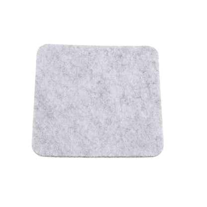 Placemat Cup Mat Set Felt Heat Insulation with Fork Bag Tableware Mat for Home Kitchen Light Gray