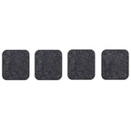 Placemat Cup Mat Set Felt Heat Insulation with Fork Bag Tableware Mat for Home Kitchen Dark Gray
