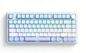 Solakaka A75 3-Mode RGB Mechanical Keyboard, Hot-Swappable Greywood V3 Switch,Blue‑Purple