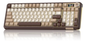 Solakaka A99PRO 3‑Mode RGB Mechanical Keyboard, Hot‑Swappable Sagittarius Switch,Milk-Coffee-Brown