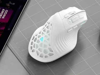 Solakaka E9 3 Mode Vertical Ergonomic Mouse, Bluetooth 5.3 USB 2.4G Wired Tri-Mode Rechargeable Wireless Vertical Mouse,white