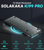 Solakaka Ki99pro 3‑Mode RGB Mechanical Keyboard,  Gradient-Gray