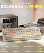 Solakaka Ki99pro 3‑Mode RGB Mechanical Keyboard,  Orange-White