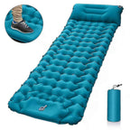 Camping Sleeping Self-inflating Mattress: Thickened Lightweight Single Camping Inflatable Bed And Attachable Double Camping Mat And Compact Inflatable