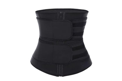 Sweat Waist Trainer for Women Sauna Sweat Belt Slim Body Shaper Corset - Black & L