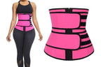 Sweat Waist Trainer for Women Sauna Sweat Belt Slim Body Shaper Corset - Magenta & L
