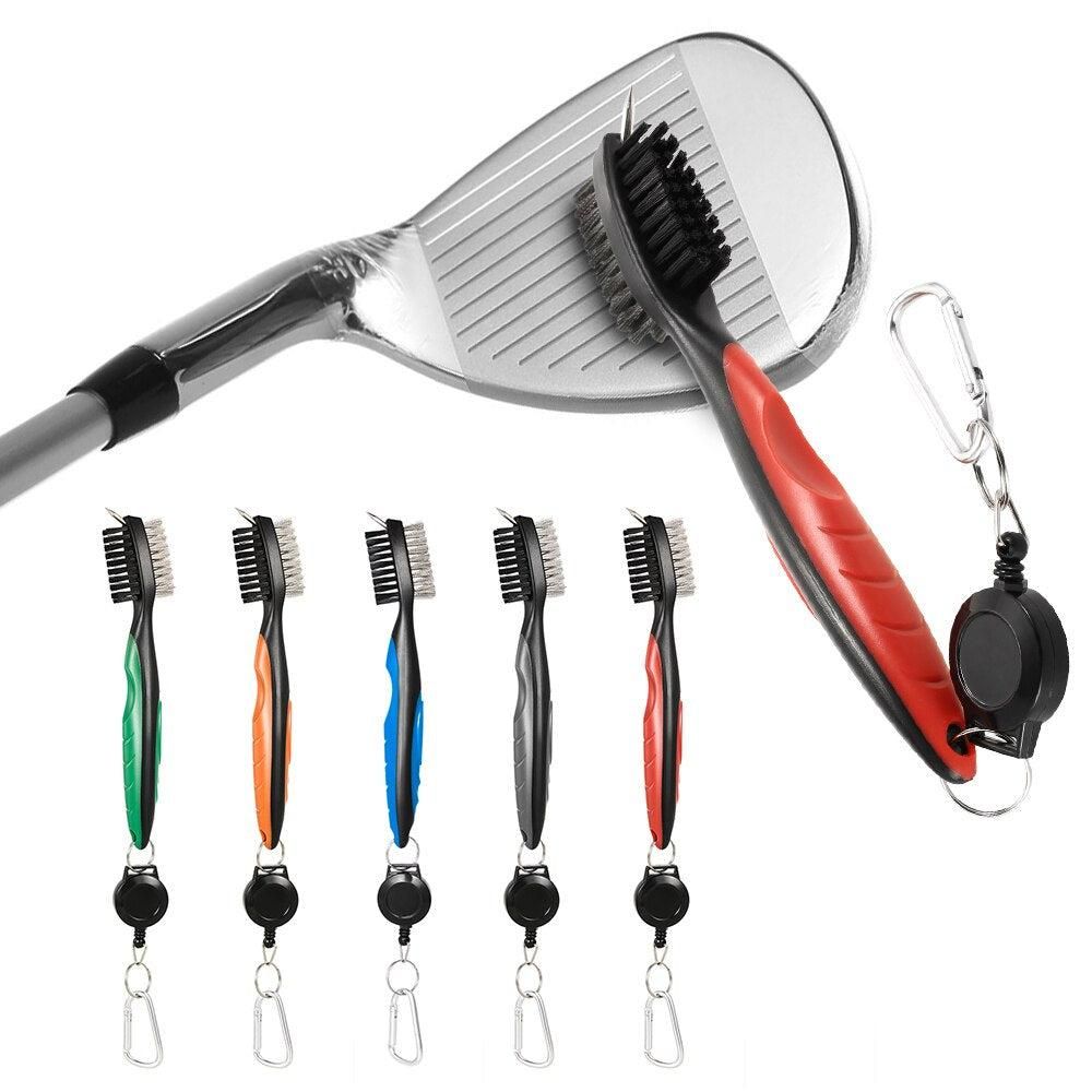 Golf Club Cleaning Brush Reel Groove Cleaner Tool -Green