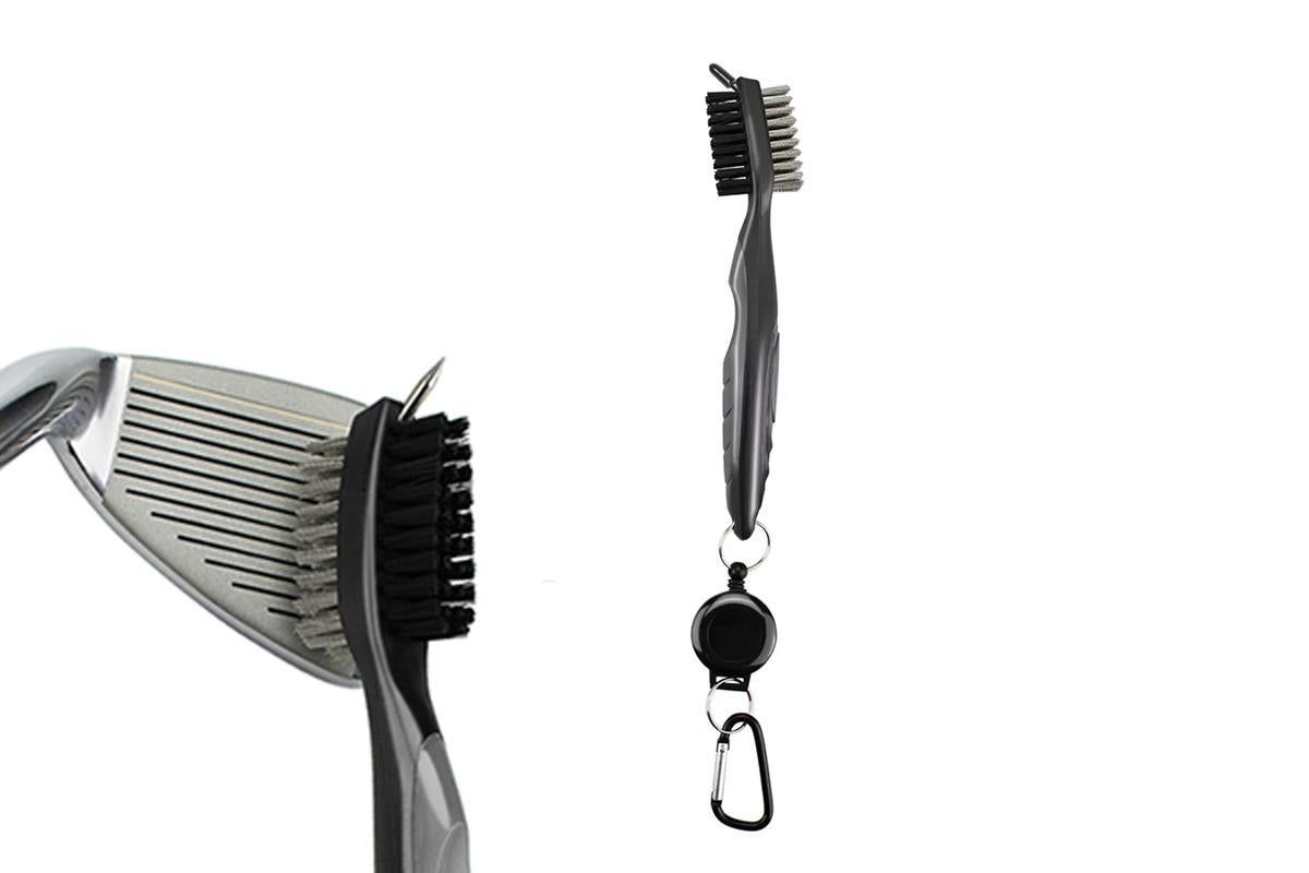 Golf Club Cleaning Brush Reel Groove Cleaner Tool -Grey