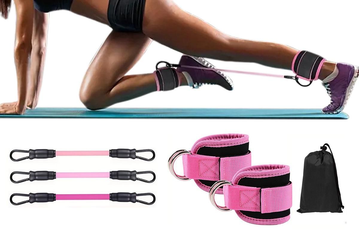 6Pcs Ankle Resistance Bands Ankle Bands for Working Out with Cuffs Resistance Bands -Mixed Color
