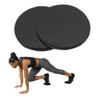 2PCS Gym Training Fitness Exercise Glider Slide Discs Core Slider Workout -Black