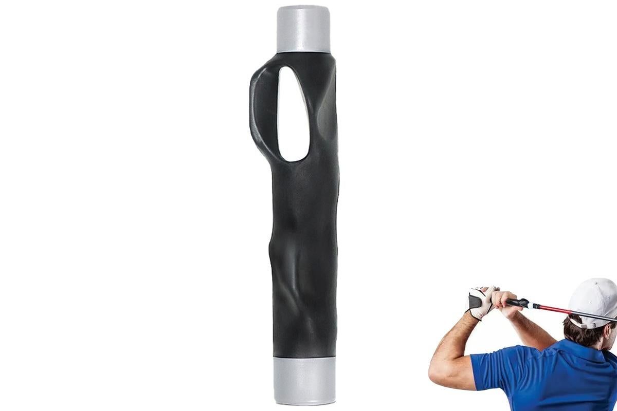 Golf Club Grip Trainer Attachment for Improved Hand Positioning -Blue