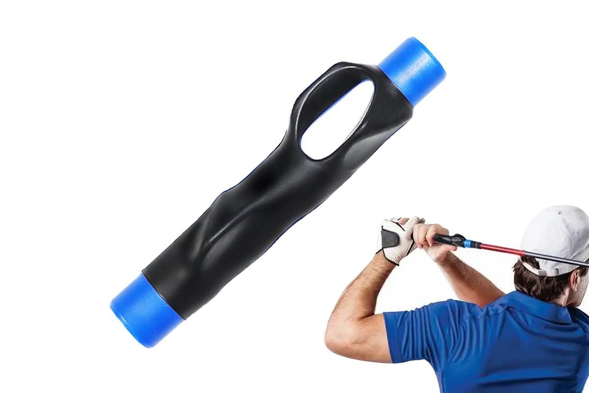 Golf Club Grip Trainer Attachment for Improved Hand Positioning -Black