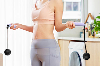 Smart Digital Jump Rope for Accurately Counts Jumps Sets Goals and Monitors Progress -Purple