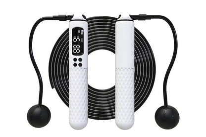 Smart Digital Jump Rope for Accurately Counts Jumps Sets Goals and Monitors Progress -Purple