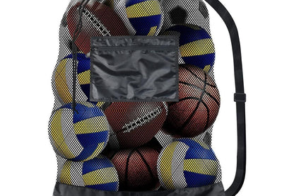 Extra Large Sport Ball Bag Heavy Duty Breathable Mesh Storage Bag With Adjustable Shoulder Strap - Style 2
