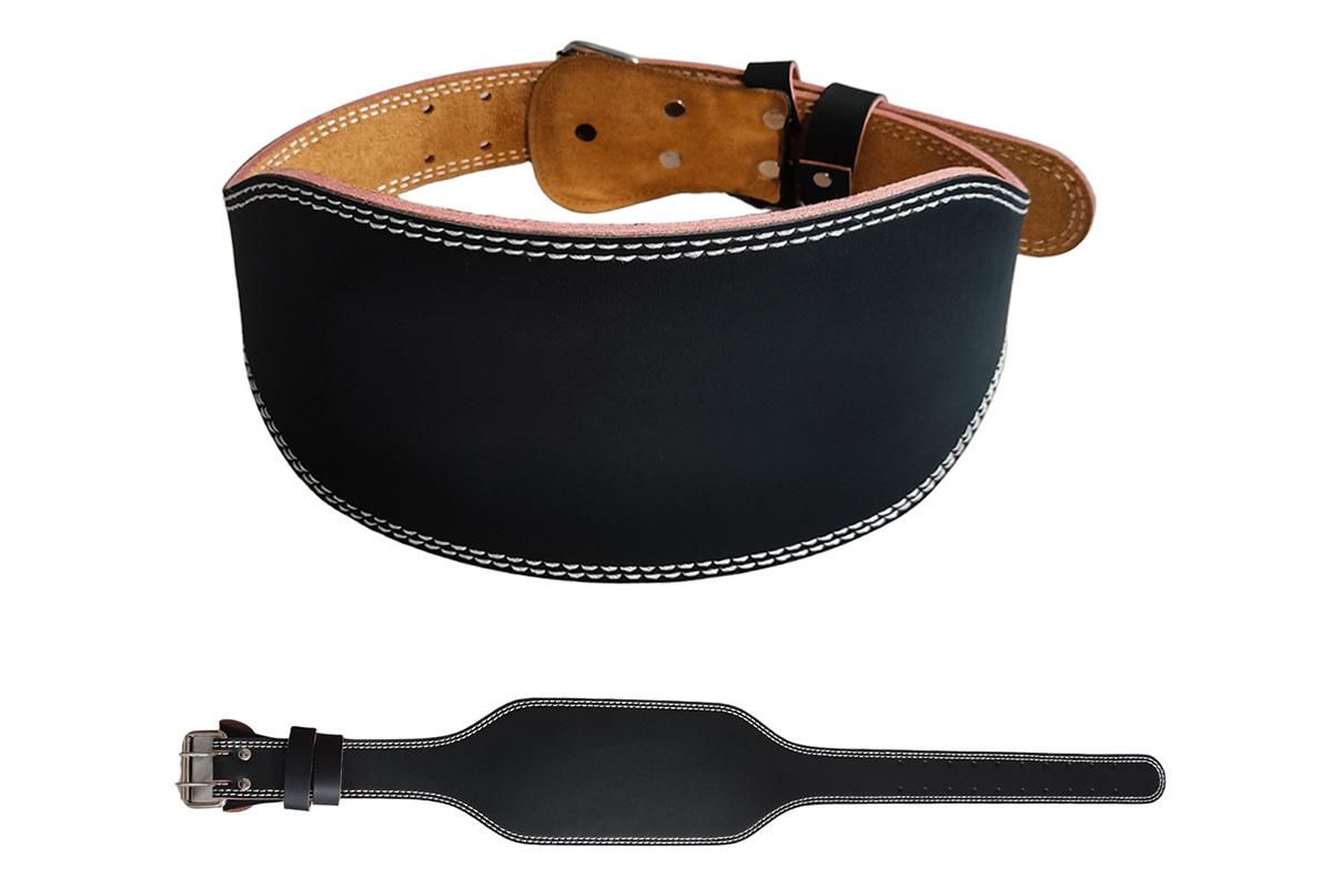 PU Leather Gym Waist Support Belt for Fitness Training and Back Support - L