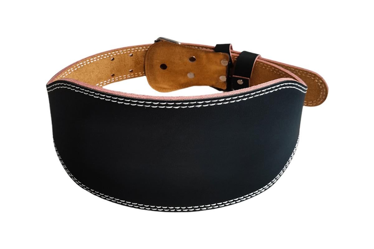 PU Leather Gym Waist Support Belt for Fitness Training and Back Support - L