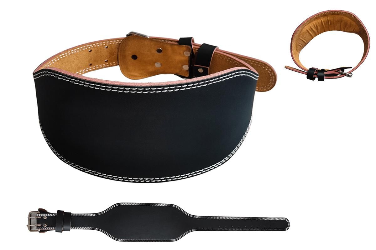 PU Leather Gym Waist Support Belt for Fitness Training and Back Support - L