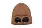 Winter Ski Hat with Goggles - Thermal Knit Beanie for Men & Women - Khaki