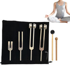 4PCS Tuning Fork Set With Mallet Sound Tool Sensory Tuning Forks