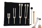 4PCS Tuning Fork Set With Mallet Sound Tool Sensory Tuning Forks