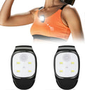 2Pcs Outdoor Night Clip-on Running Lights USB Rechargeable LED Light Reflective Plastic Running Train Safety Light Running Accessories for Runners