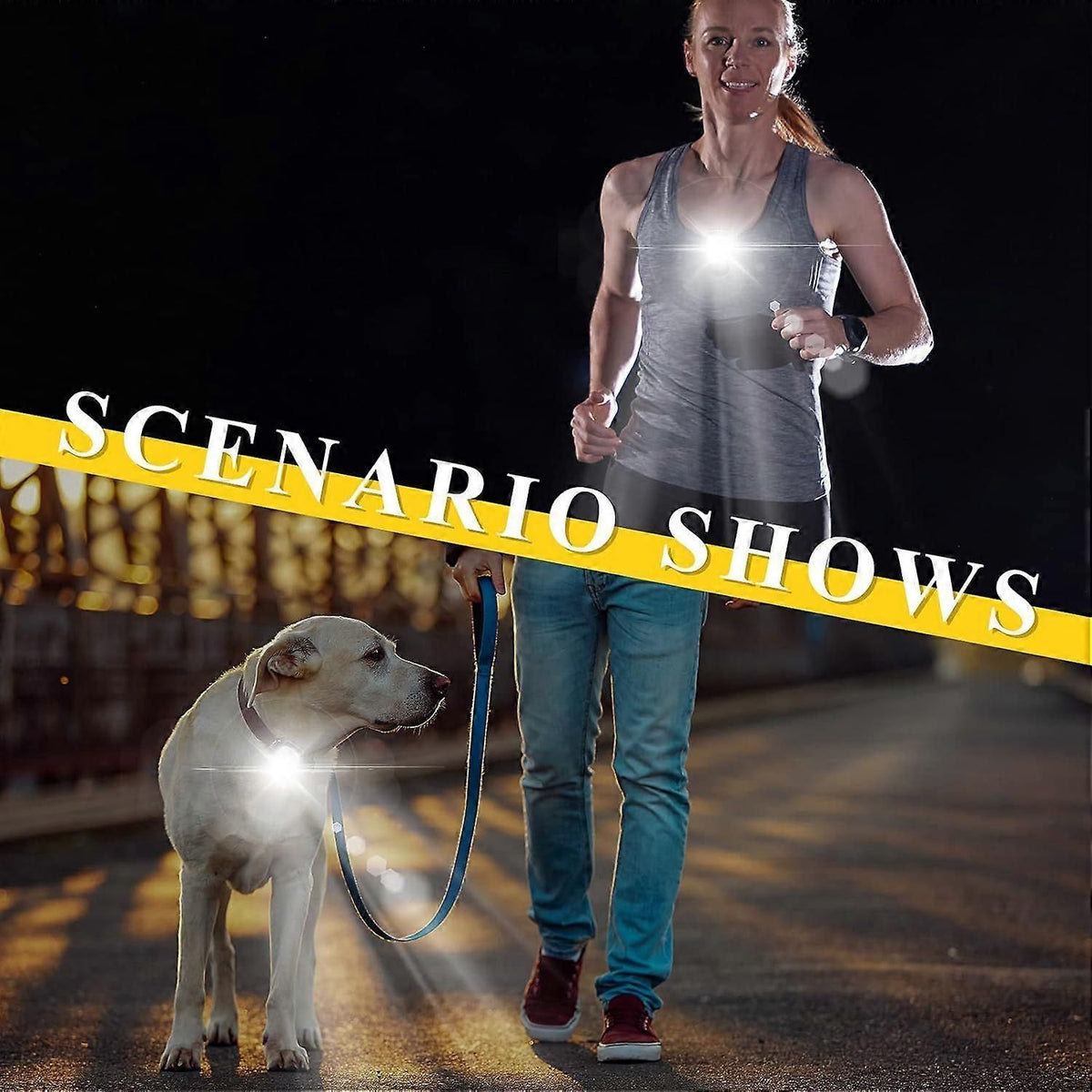 2Pcs Outdoor Night Clip-on Running Lights USB Rechargeable LED Light Reflective Plastic Running Train Safety Light Running Accessories for Runners