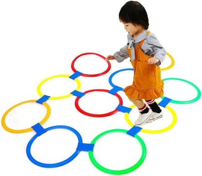 Hopscotch Ring Game for Indoor or Outdoor Use-Fun Creative Play Set for Girls and Boys
