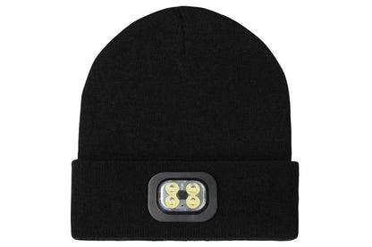 LED Beanie Hat USB Rechargeable LED Light Hat Winter Warm Knitted Hat Camping Workwear Hat with LED Light
