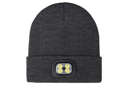 LED Beanie Hat USB Rechargeable LED Light Hat Winter Warm Knitted Hat Camping Workwear Hat with LED Light